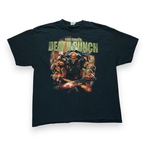 Gildan Five Finger Death Punch Mens Large‎ T Shirt Band Graphic Tour Tee 2XL
